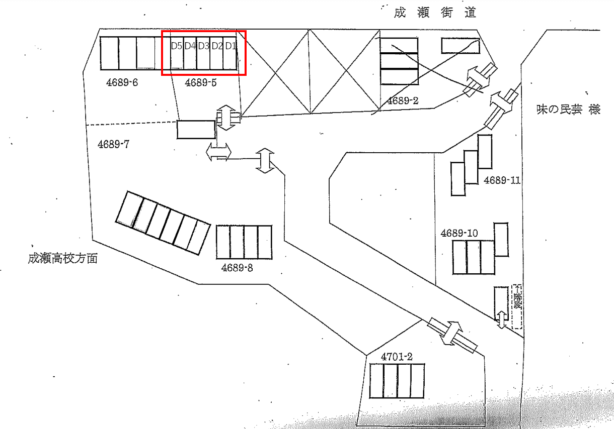 第２八木駐車場　Ｄの駐車配置図