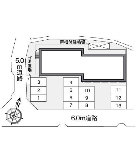 サンミッシェルⅡ(26246)の駐車配置図