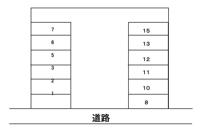 加藤駐車場の駐車配置図