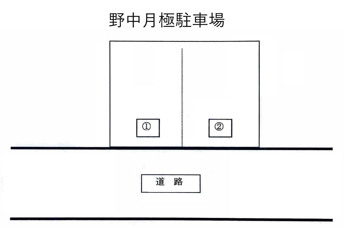 野中月極駐車場の駐車配置図