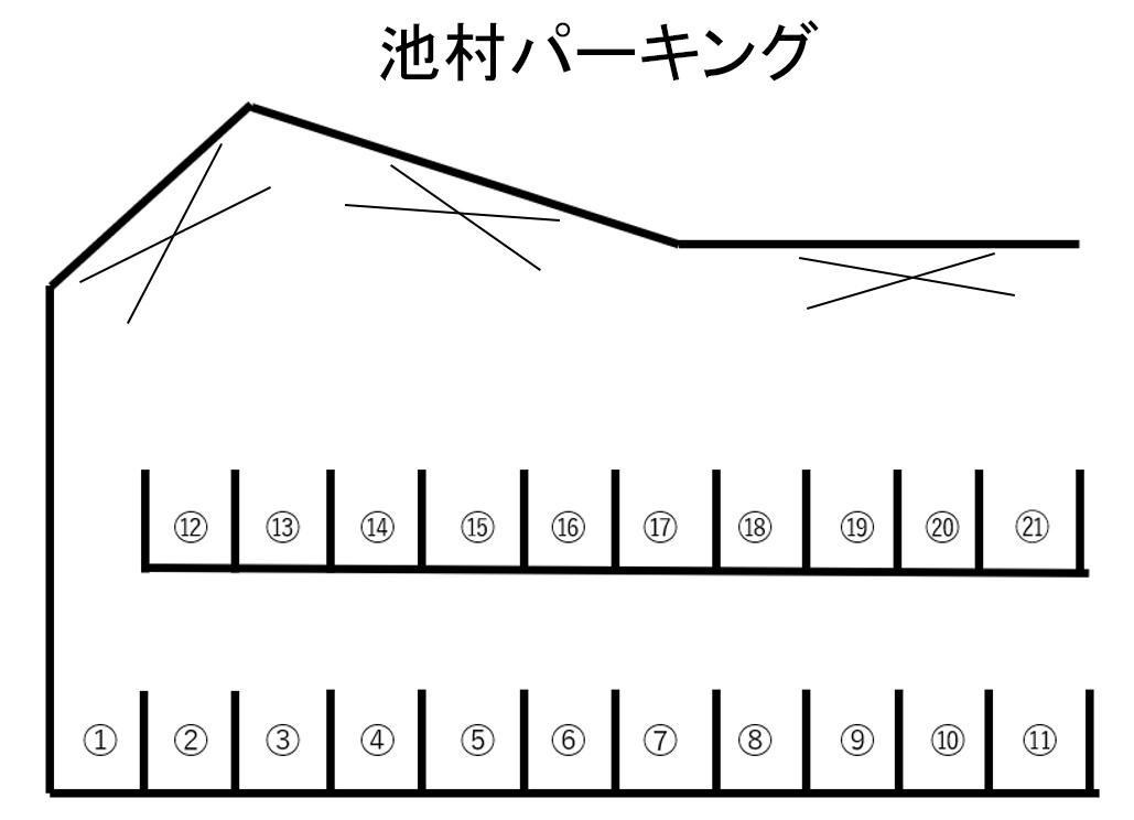 池村パーキングの駐車配置図