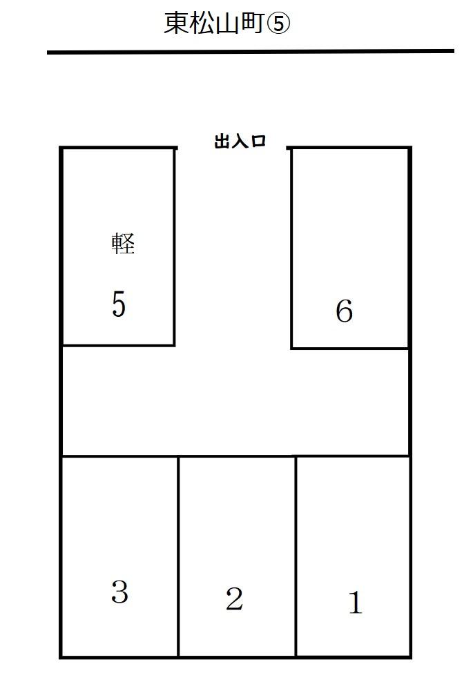 東松山町⑤の駐車配置図