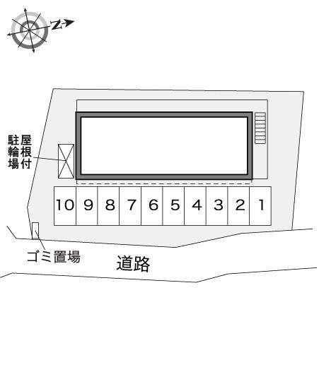 北屋敷１２２(32518)の駐車配置図