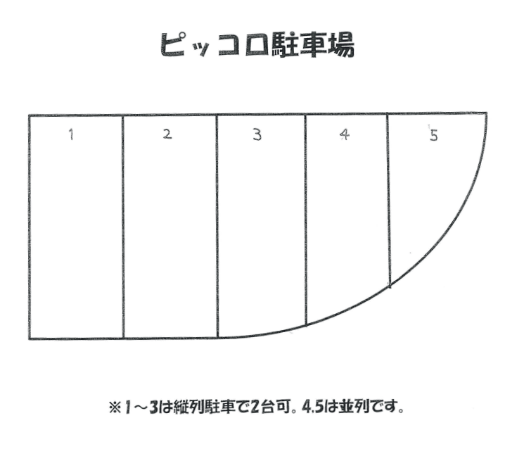 ピッコロ駐車場の駐車配置図