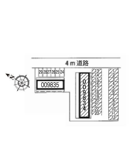 フラワーパークＡ(9834)の駐車配置図