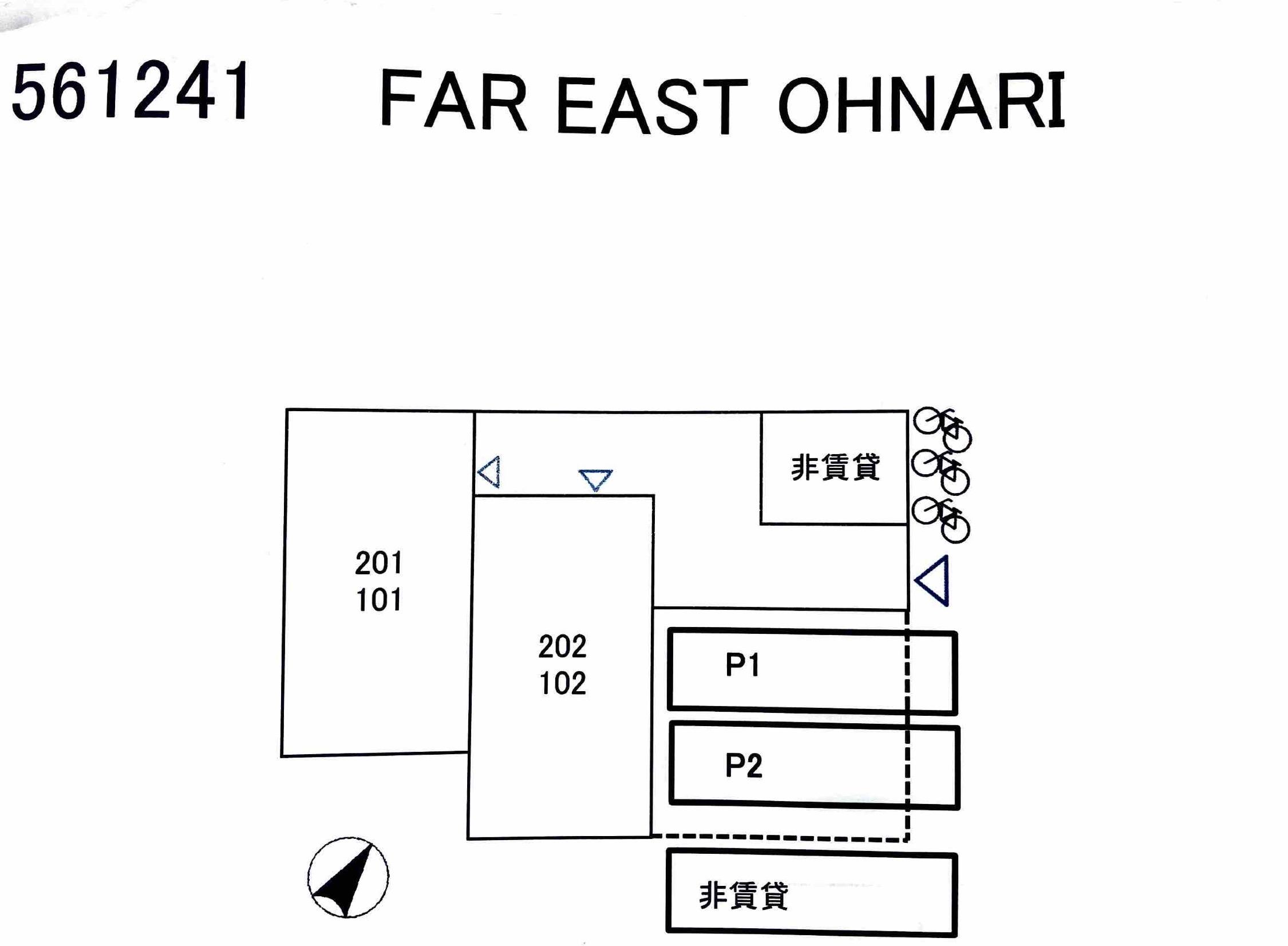 ＦＡＲ　ＥＡＳＴ　ＯＨＮＡＲＩの駐車配置図
