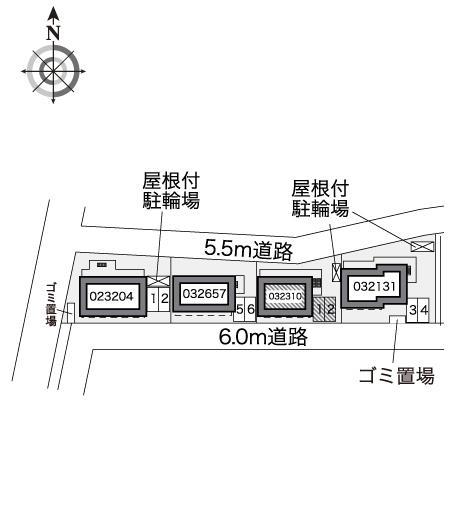リバーウエスト　Ｂ(32310)の駐車配置図