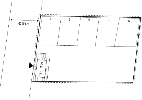 桔梗台駐車場の駐車配置図