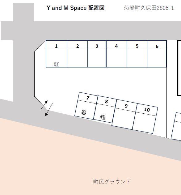 Y and M Spaceの駐車配置図