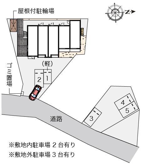 クレイノポートハイムⅡ(56479)　敷地外駐車場の駐車配置図