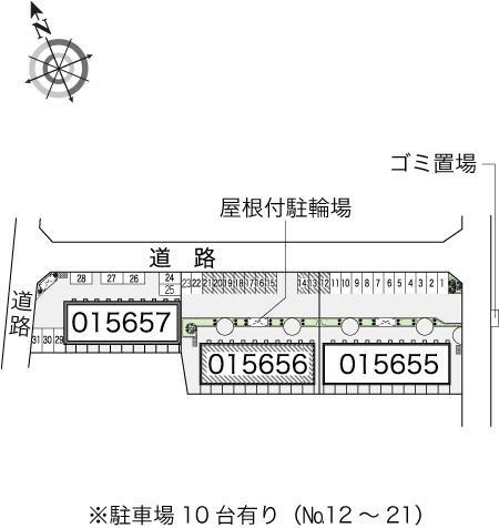 ラダックＢ(15656)の駐車配置図