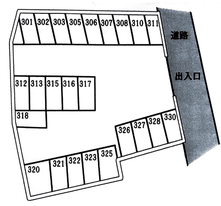 神台西駐車場の駐車配置図