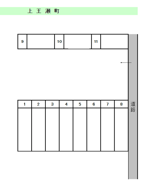 上王瀬町駐車場の駐車配置図
