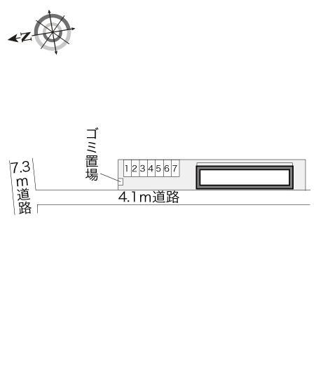 ＬＡ　ＶＩＴＡ山越(22337)の駐車配置図