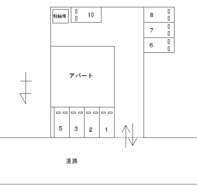 FKグリーンリーフ駐車場の駐車配置図