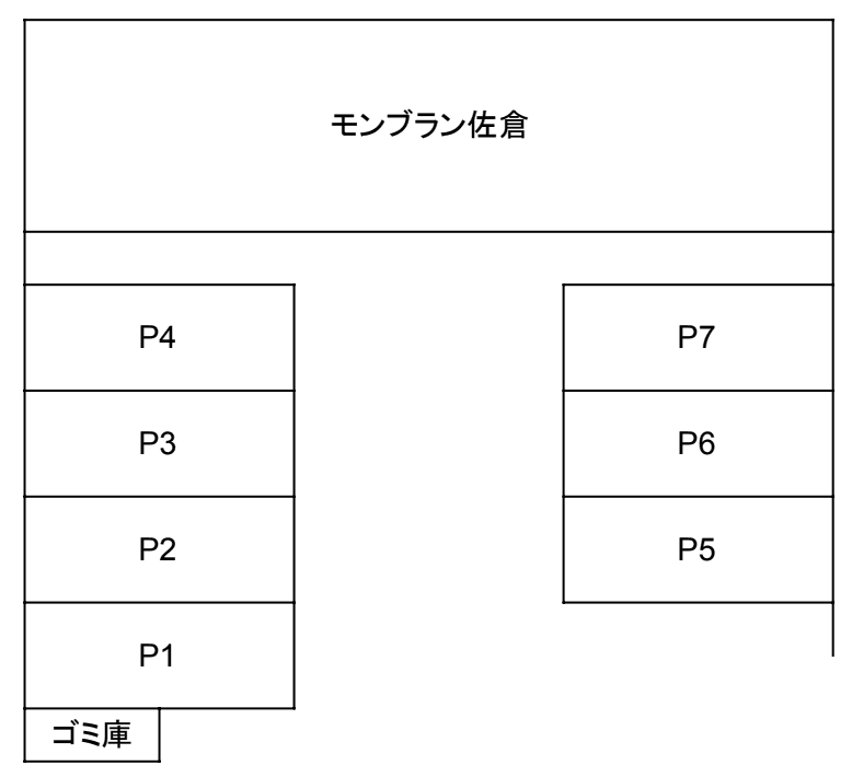 モンブラン佐倉の駐車配置図