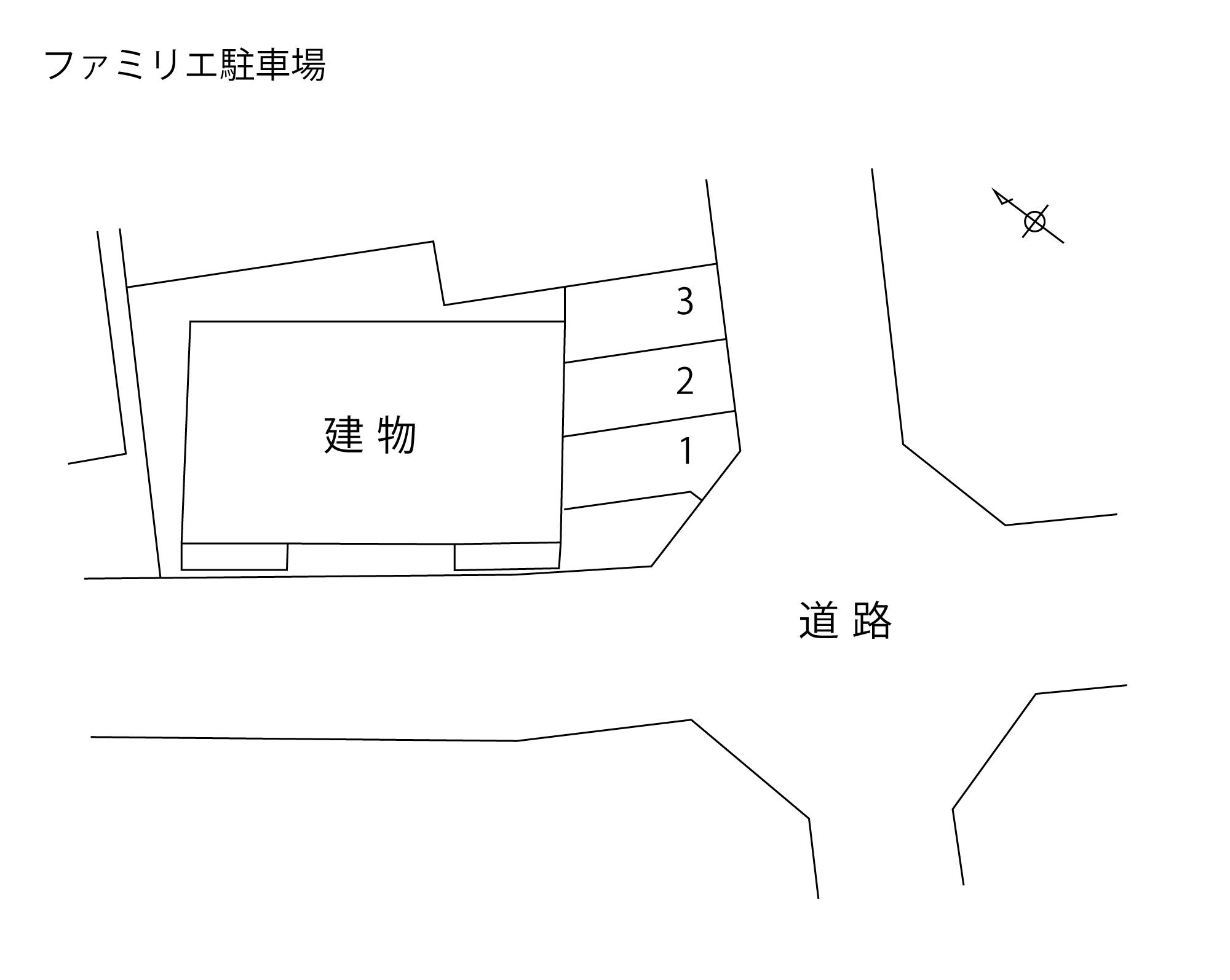 ファミリエ駐車場の駐車配置図
