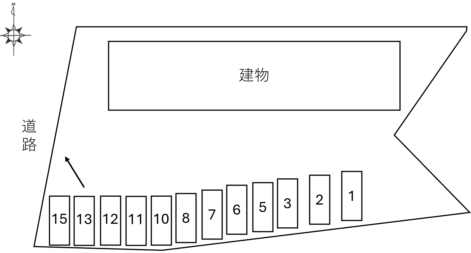 グリーンブリーズの駐車配置図