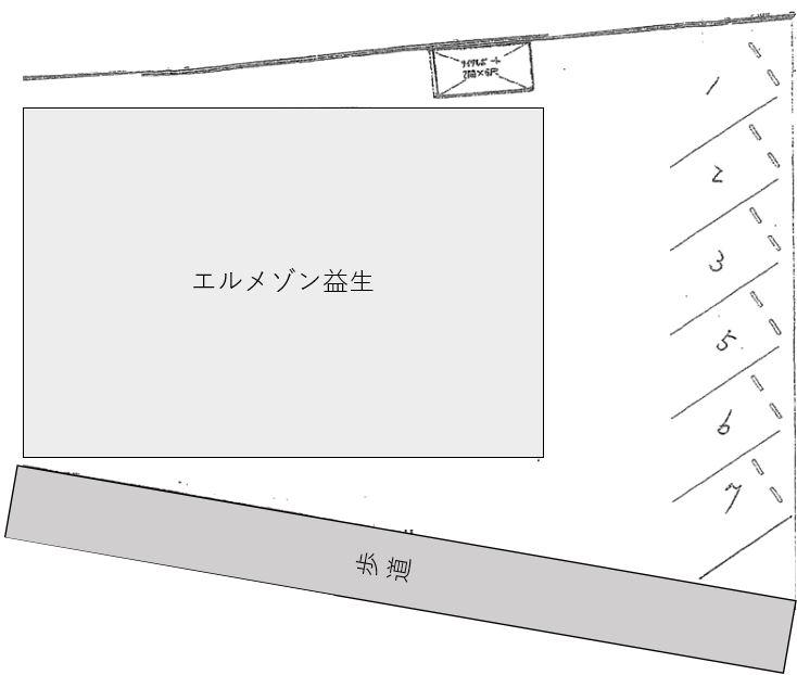 エルメゾン益生の駐車配置図