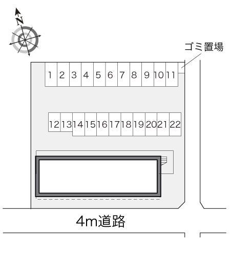 ボヌール(17022)の駐車配置図