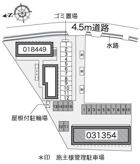 コンフォール中島Ⅱ(31354)の駐車配置図