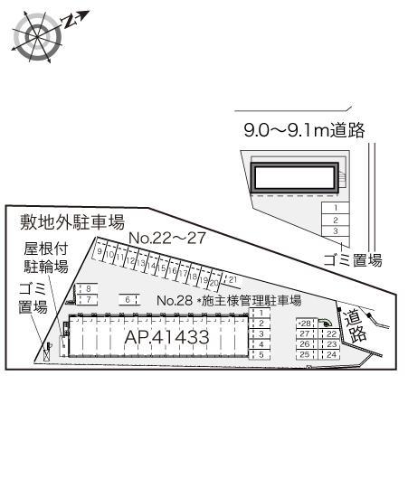シンフォニー(16173)　敷地外駐車場の駐車配置図