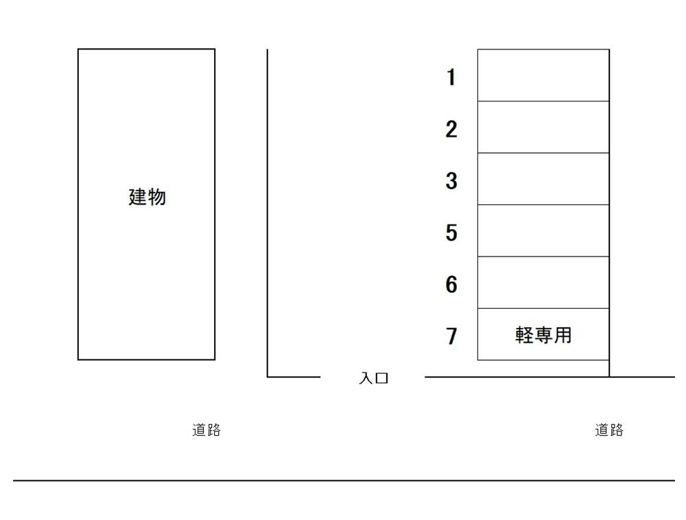 鳥居第二駐車場の駐車配置図