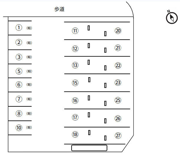 レスぺートパーキングの駐車配置図