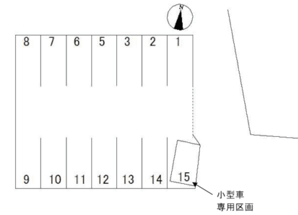 渋谷駐車場の駐車配置図
