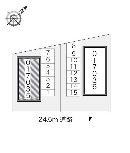 福住Ａ(17035)の駐車配置図