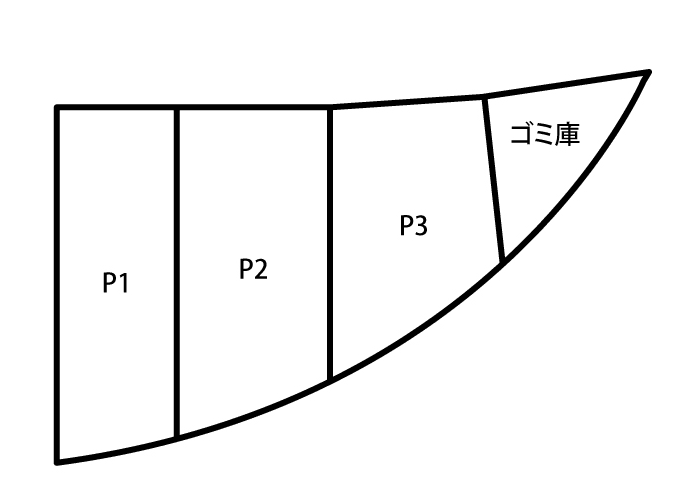 ｺｰﾄｽﾀｲﾙ二日市駅前の駐車配置図