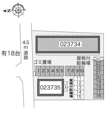 中浜(23734)の駐車配置図