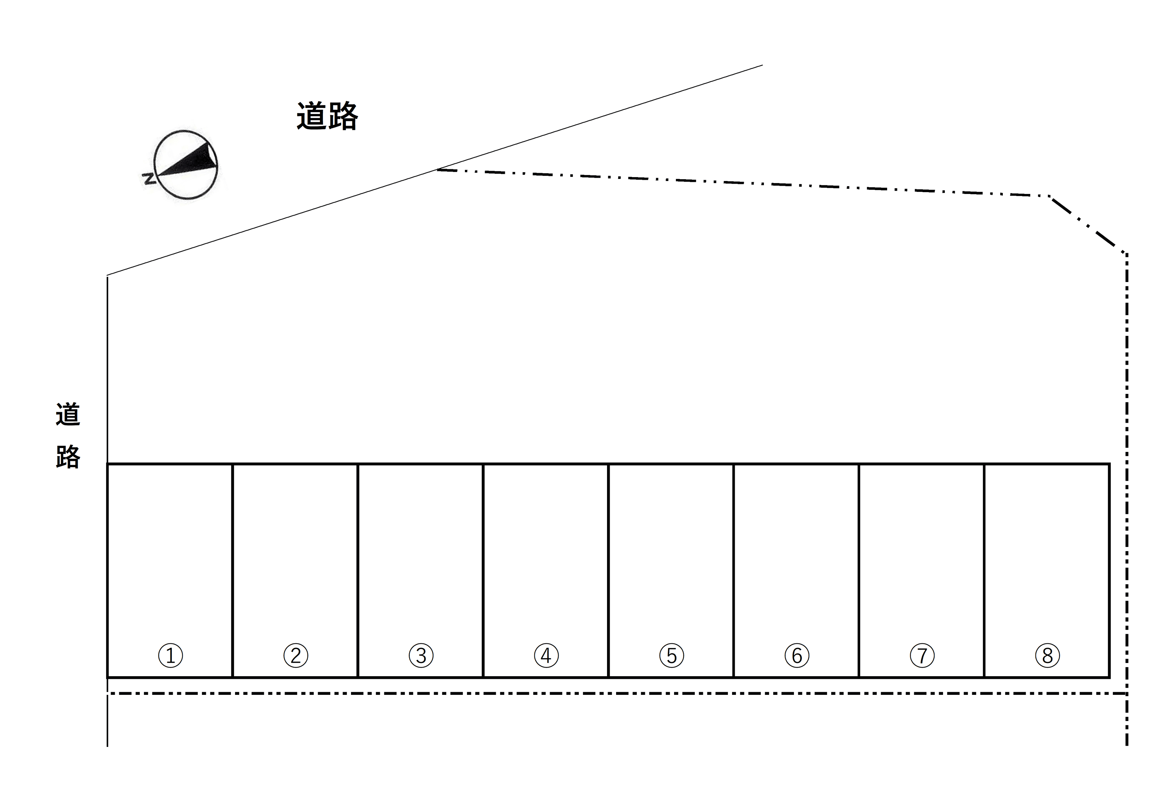 上後藤SIパーキングの駐車配置図
