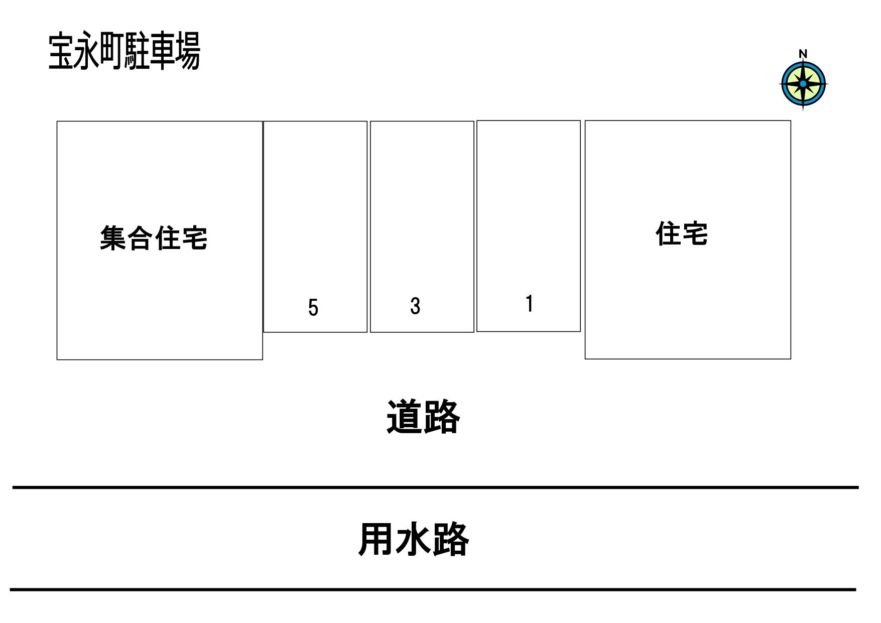 宝永町駐車場の駐車配置図