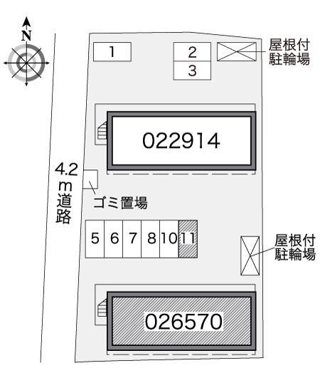 シュッドカルチェⅡ(26570)の駐車配置図