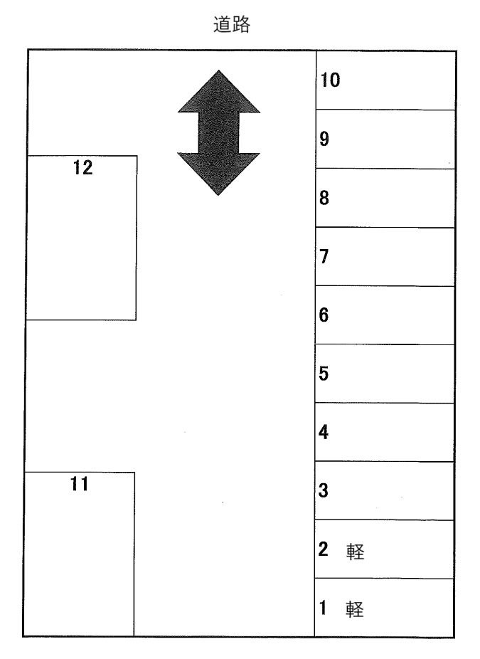 樋口月極駐車場の駐車配置図