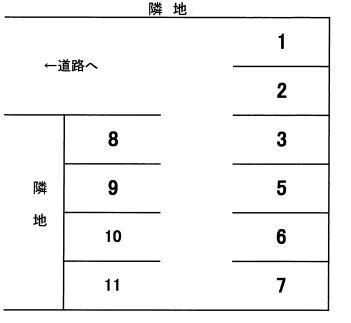 入江二丁目第２駐車場の駐車配置図