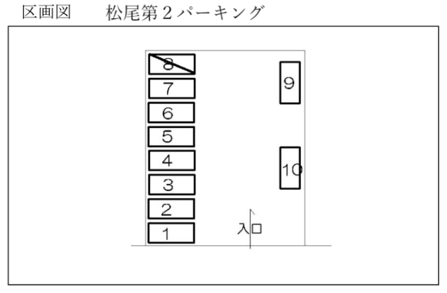 松尾第２パーキングの駐車配置図