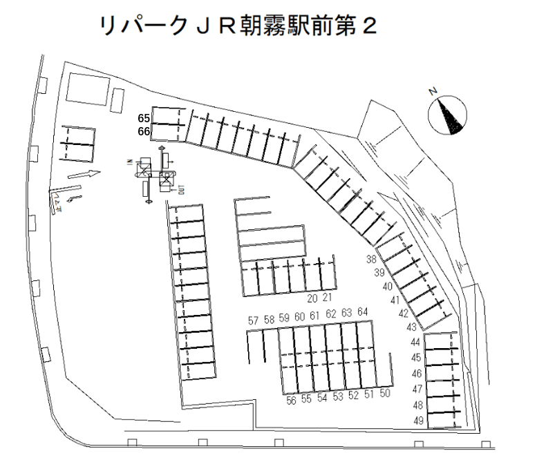 ＪＲ朝霧駅前第２の駐車配置図