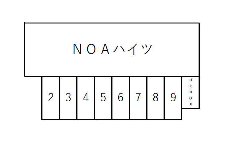 NOAハイツの駐車配置図