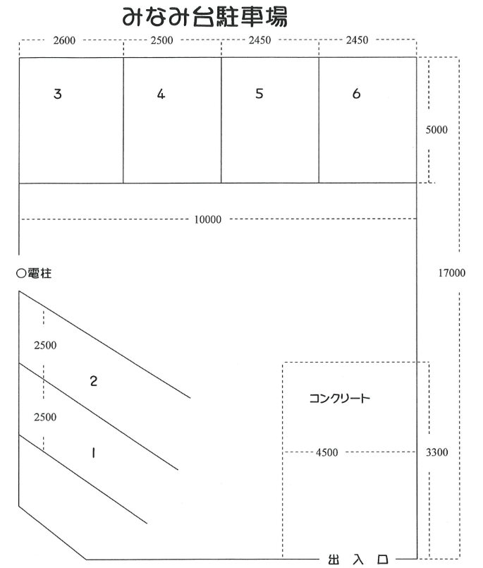 みなみ台駐車場の駐車配置図