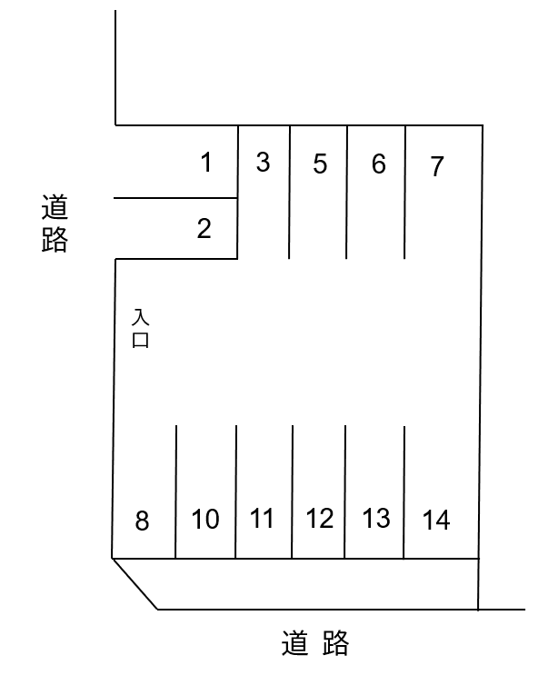 035荒中町の駐車配置図