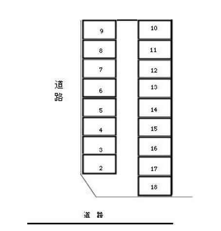 野火止6丁目駐車場の駐車配置図