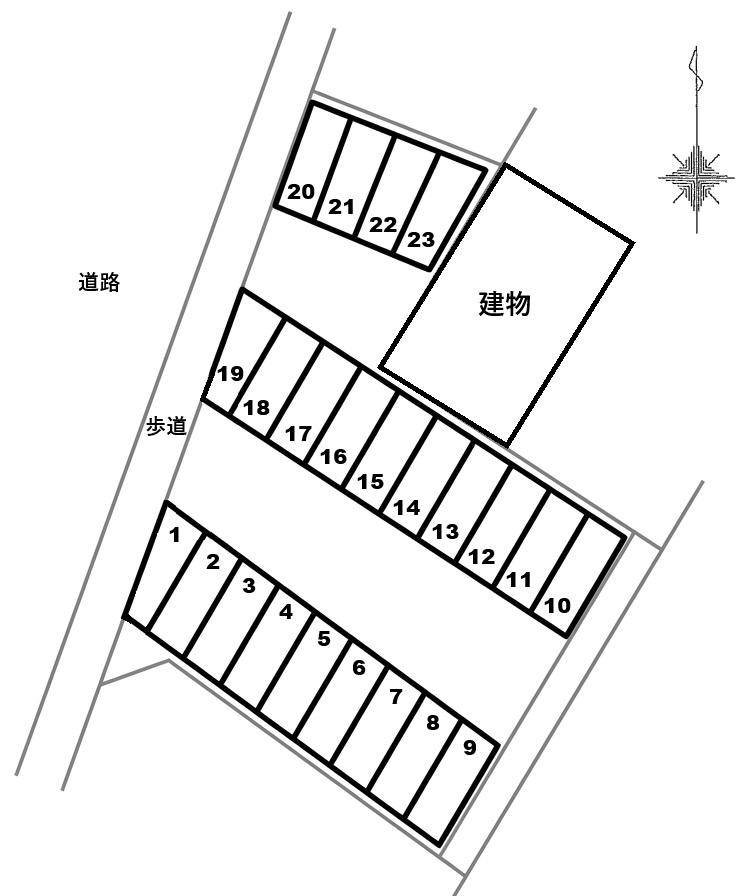 大和興産可部３丁目駐車場Ⅱの駐車配置図