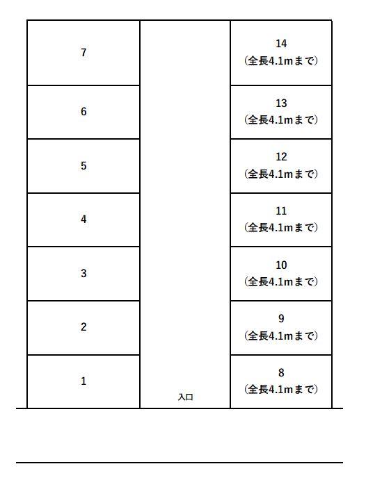 八幡1駐車場の駐車配置図
