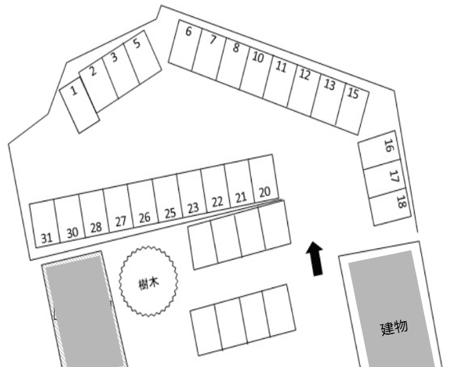 第三トリノパーキングの駐車配置図