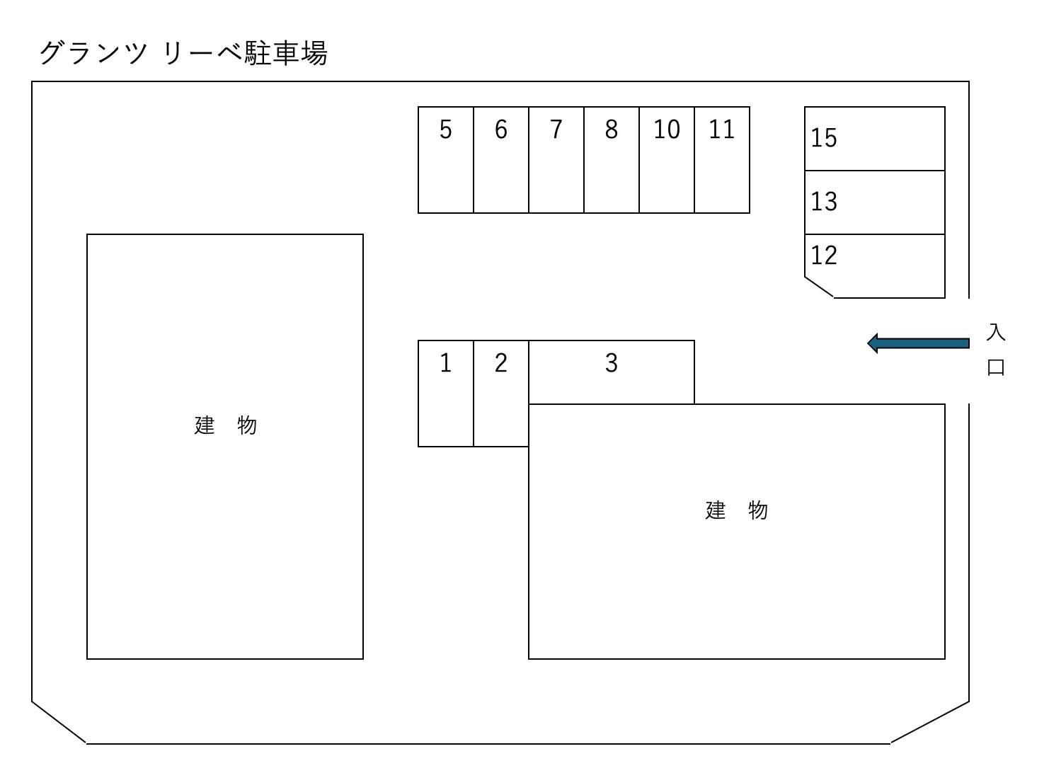 グランツ　リーベ駐車場の駐車配置図