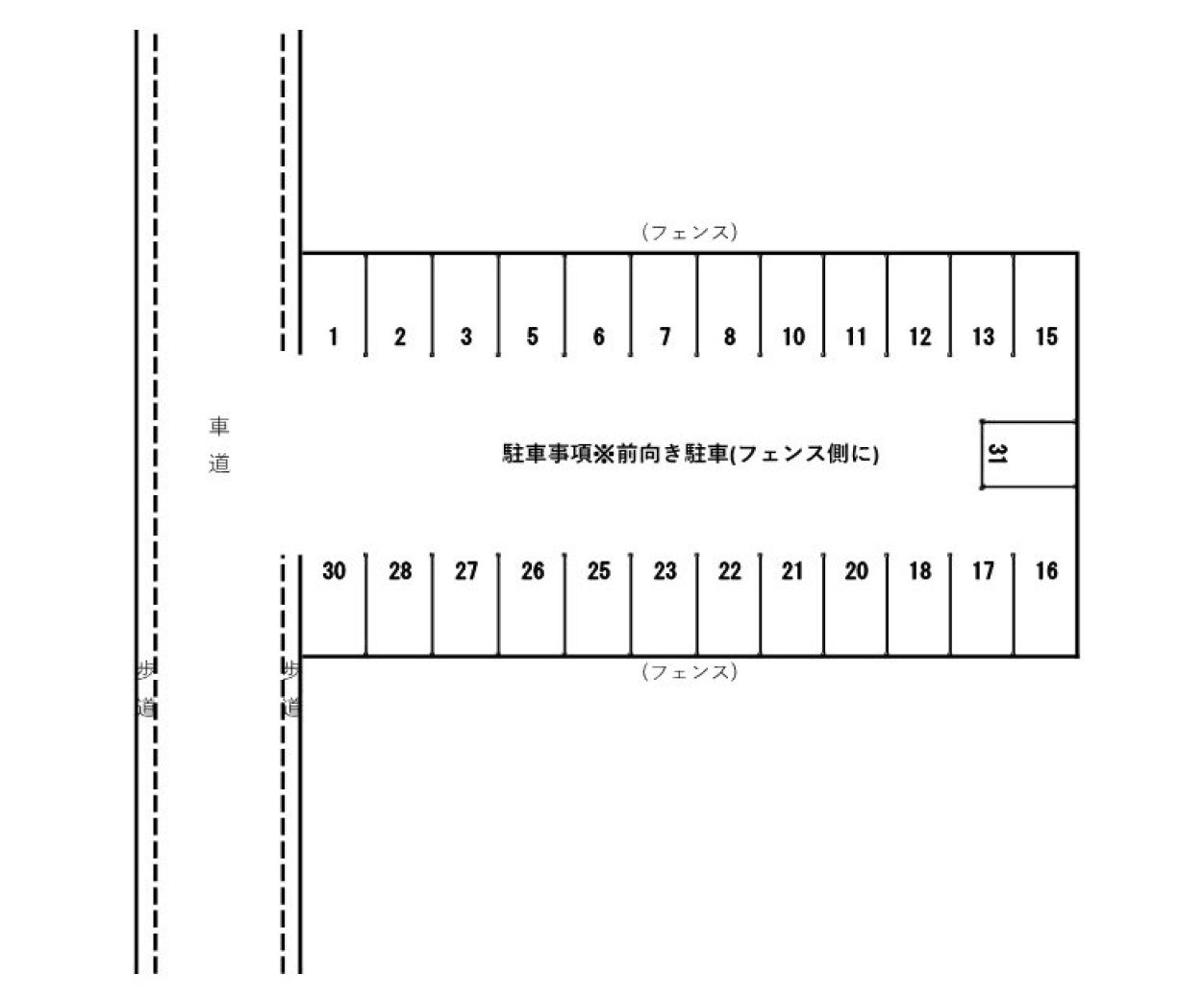 木下パ-キングの駐車配置図