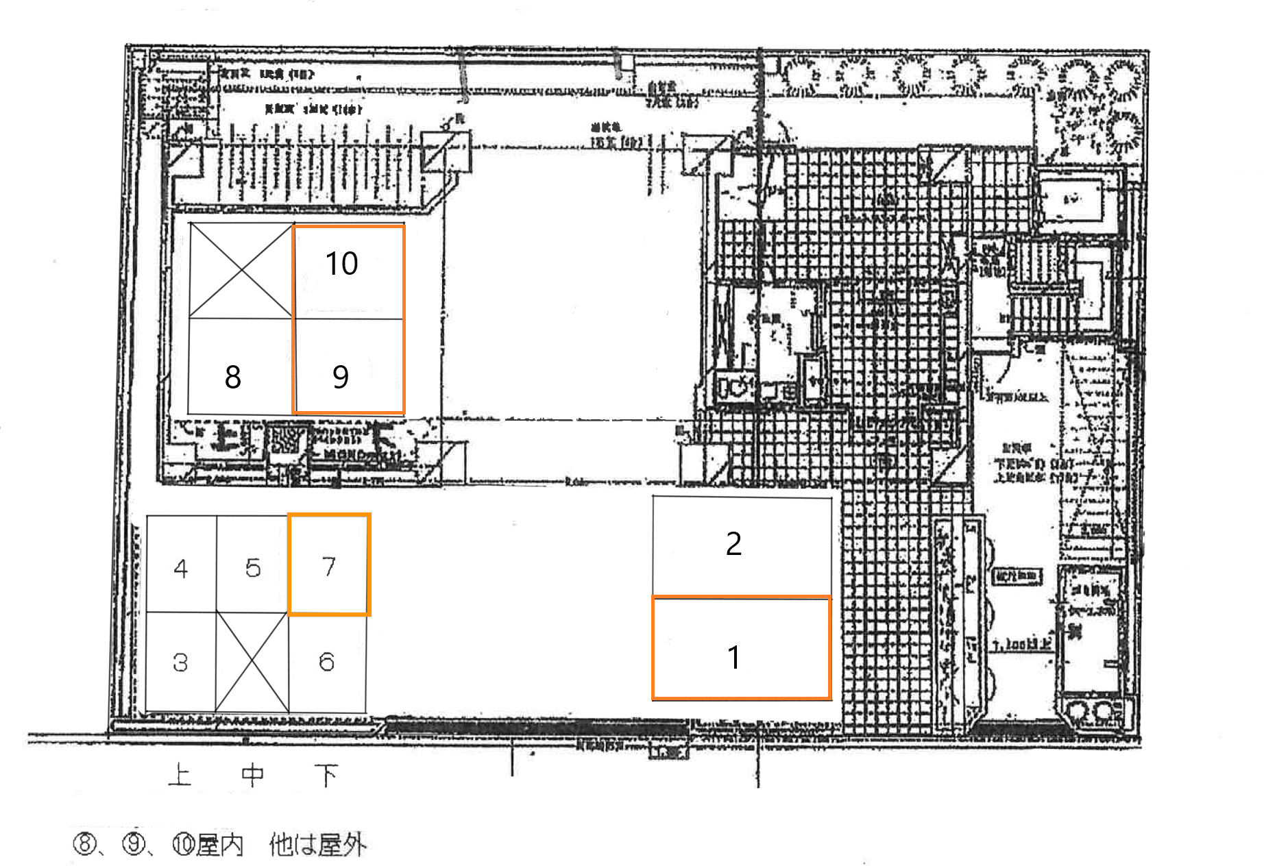 WillDo新大阪の駐車配置図