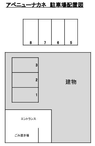 アベニューナカネの駐車配置図